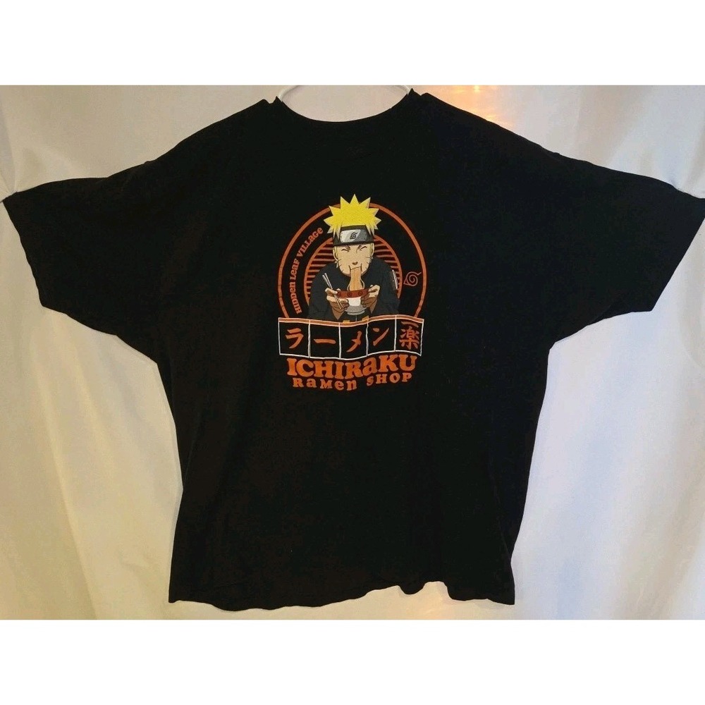 Naruto Ichiraku Ramen Shop T-Shirt Mens‎ XXXL Black Anime
